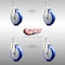 Service Caster 5 Inch 316SS Blue Polyurethane Wheel Swivel 12mm Threaded Stem Caster Set SCC-SS316TS20S514-PPUB-BLUE-M1215-4 - alternate 3